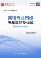英语专业四级历年真题及详解【附高清视频讲解】在线阅读