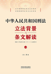 中華人民共和國刑法立法背景與條文解讀(上冊)