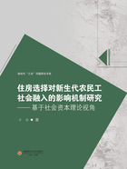 住房选择对新生代农民工社会融入的影响机制研究：基于社会资本理论视角