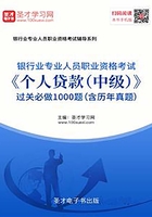 2019年下半年银行业专业人员职业资格考试《个人贷款（中级）》过关必做1000题（含历年真题）