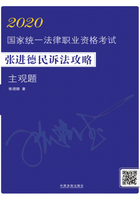 2020国家统一法律职业资格考试张进德民诉法攻略·主观题