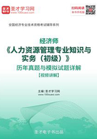 2019年经济师《人力资源管理专业知识与实务（初级）》历年真题与模拟试题详解【视频讲解】在线阅读