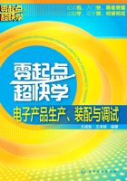 零起点超快学电子产品生产、装配与调试在线阅读