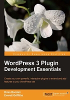 WordPress 3 Plugin Development Essentials在線閱讀