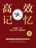 高效记忆：你也能1小时记住1000个随机数字在线阅读