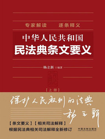 中華人民共和國民法典條文要義（上冊）