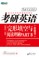 考研英语完形填空与阅读理解PART B（新题型）（2019）
