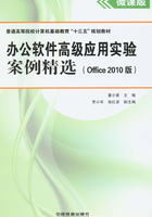 办公软件高级应用实验案例精选（Office 2010版）