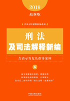 刑法及司法解释新编（含请示答复及指导案例）（2019年版）