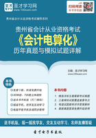 贵州省会计从业资格考试《会计电算化》历年真题与模拟试题详解