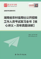 2019年湖南省农村信用社公开招聘工作人员考试复习全书【核心讲义＋历年真题详解】在线阅读