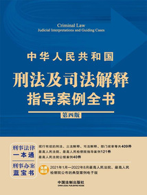 中華人民共和國刑法及司法解釋指導案例全書(第四版)