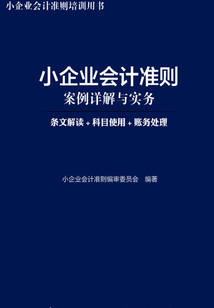 小企業會計準則案例詳解與實務:條文解讀+科目使用+賬務處理
