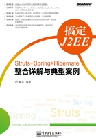 搞定J2EE：Struts+Spring+Hibernate整合详解与典型案例在线阅读