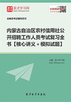 2019年内蒙古自治区农村信用社公开招聘工作人员考试复习全书【核心讲义＋模拟试题】在线阅读