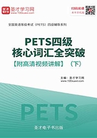 2020年PETS四级核心词汇全突破【附高清视频讲解】（下）在线阅读