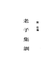 老子集訓(xùn)
