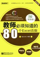 教师必须知道的80个Excel函数