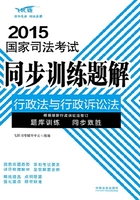 2015国家司法考试同步训练题解：行政法与行政诉讼法