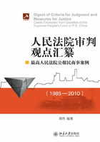 人民法院审判观点汇纂：最高人民法院公报民商事案例(1985-2010)