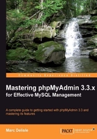 Mastering phpMyAdmin 3.3.x for Effective MySQL Management在线阅读