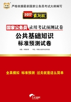 国家公务员录用考试预测试卷：公共基础知识标准预测试卷（2017最新版）