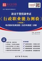 2020年政法干警招录考试《行政职业能力测验》（本硕类）考点精讲及典型题（含历年真题）详解