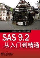 SAS 9.2从入门到精通