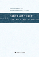 法律职业良性互动研究：以法官、检察官、律师、法学教师为对象（2000年国家社会科学基金项目；2011国家司法文明协同创新中心资助项目）在线阅读