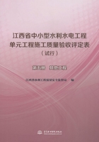 江西省中小型水利水电工程单元工程施工质量验收评定表（试行）（第五册）：其他工程