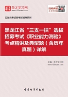 2020年黑龙江省“三支一扶”选拔招募考试《职业能力测验》考点精讲及典型题（含历年真题）详解在线阅读