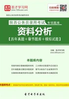 2020年陕西公务员录用考试专项题库：资料分析【历年真题＋章节题库＋模拟试题】在线阅读