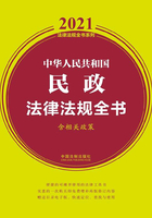 中华人民共和国民政法律法规全书（含相关政策）（2021年版）