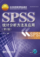 SPSS统计分析方法及应用（第二版）