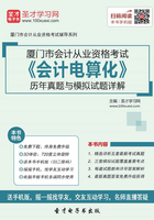 厦门市会计从业资格考试《会计电算化》历年真题与模拟试题详解