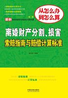 离婚财产分割、损害索赔指南与赔偿计算标准