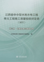 江西省中小型水利水电工程单元工程施工质量验收评定表（试行）（第三册）：地基处理与基础工程