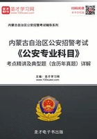 2020年内蒙古自治区公安招警考试《公安专业科目》考点精讲及典型题(含历年真题)详解在线阅读