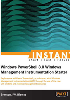 INSTANT Windows Powershell 3.0 Windows management Instrumentation Starter在线阅读