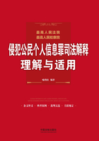 最高人民法院、最高人民检察院侵犯公民个人信息罪司法解释理解与适用在线阅读