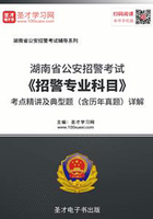 2020年湖南省公安招警考试《招警专业科目》考点精讲及典型题（含历年真题）详解