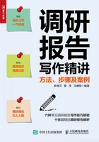 调研报告写作精讲:方法、步骤及案例在线阅读