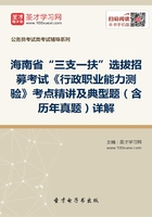 2020年海南省“三支一扶”选拔招募考试《行政职业能力测验》考点精讲及典型题（含历年真题）详解