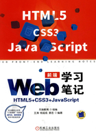 Web前端学习笔记：HTML5+CSS3+JavaScript