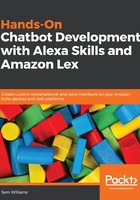 Hands-On Chatbot Development with Alexa Skills and Amazon Lex在线阅读