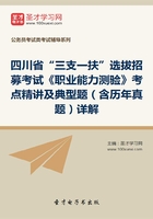 2020年四川省“三支一扶”选拔招募考试《职业能力测验》考点精讲及典型题（含历年真题）详解