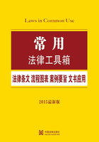 常用法律工具箱：法律条文·流程图表·案例要旨·文书应用在线阅读