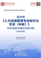 2019年经济师《人力资源管理专业知识与实务（中级）》历年真题与模拟试题详解【视频讲解】在线阅读