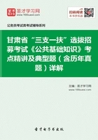 2020年甘肃省“三支一扶”选拔招募考试《公共基础知识》考点精讲及典型题(含历年真题)详解在线阅读