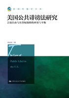 美国公共诽谤法研究：言论自由与名誉权保障的冲突与平衡